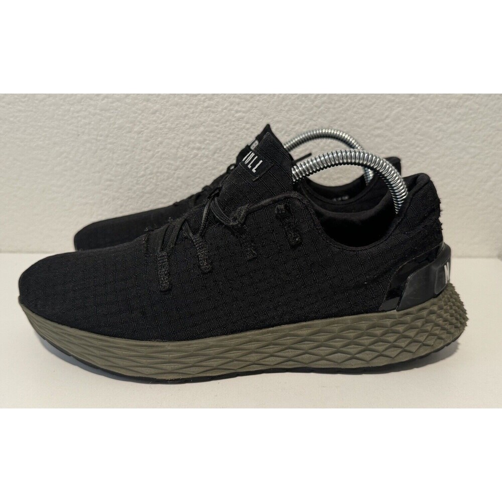 NOBULL Mens Ripstop Runner Shoes Sz 8 Sneakers Athletic Black Green Midsole Gym
